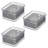 iDesign Berry Bin with Removable Colander and Lid - Set of 3, Clear/Grey