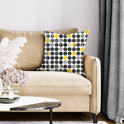 Grunge circles - 20"x20" Throw pillow cover - Poly twill - Print on demand