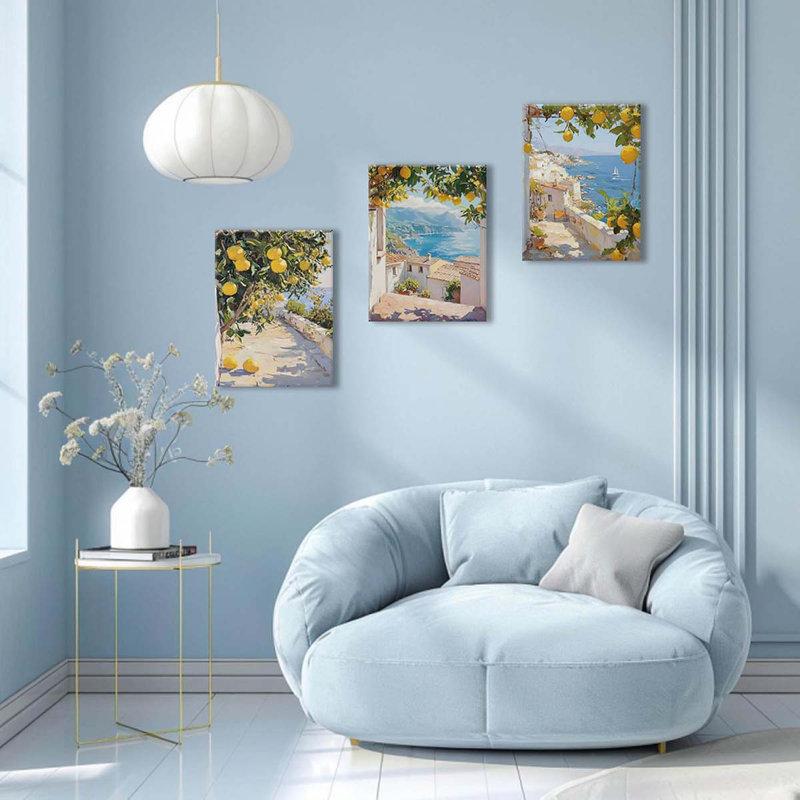 3 Piece Wrapped Canvas Print, 60 cm H x 40 cm W