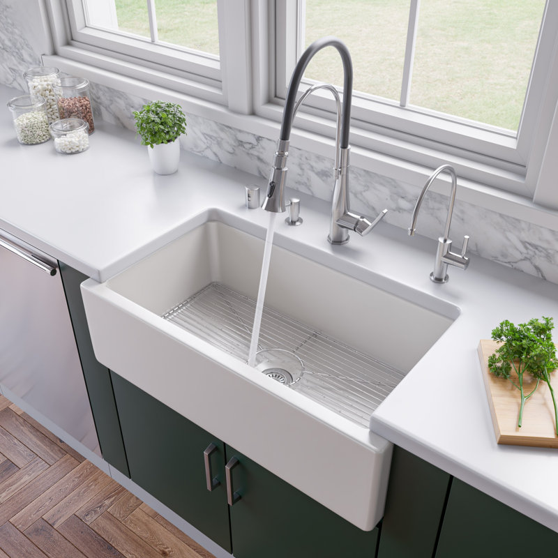33.12'' L Single Bowl Granite Kitchen Sink
