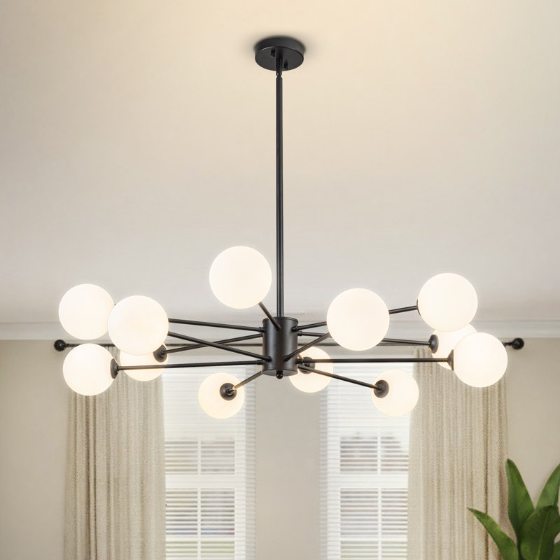 Lustre linéaire moderne pour la salle à manger à 12 lumières Ivailo