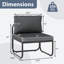 Ensemble de 4 chaises de patio avec coussins amovibles