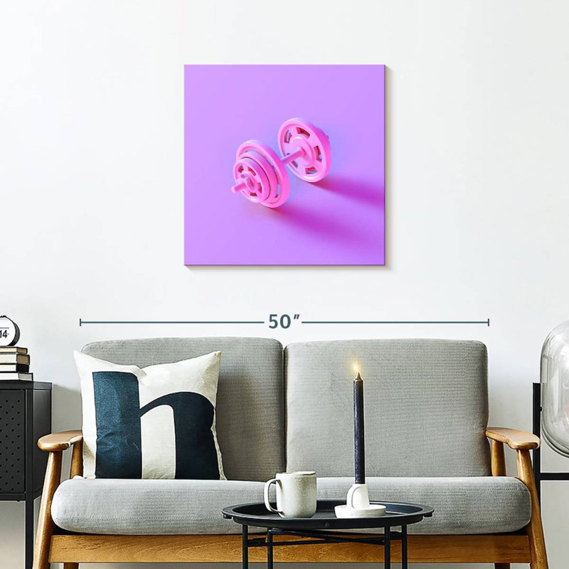 Haltère rose Senne, H 24 po x l 24 po