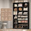 Armoire à chaussures 27 paires avec tablettes réglables, armoire à chaussures l 41,3 "x H 73,6" pour vestibule, chambre à coucher, salon-713644128