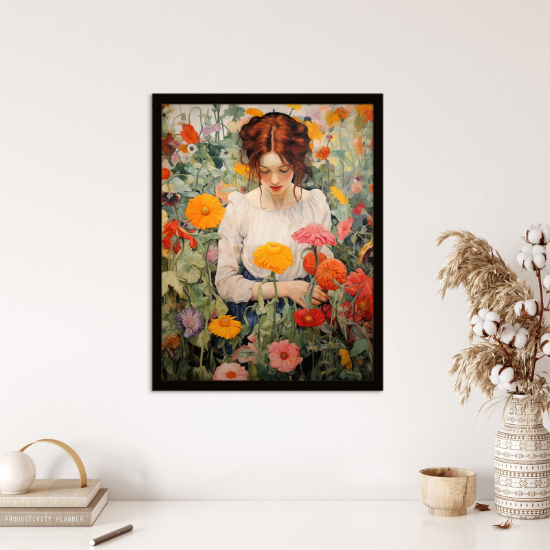 Wildflower Wander Autumnal Floral Multicoloured 1 Piece Single Picture Frame Wall Art