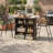 3-Piece All-Weather Outdoor Bar Bistro Set, 2 Bar Stools With Stable Non-Slip Footrest, 1 Bar Table With 2-Tier Storage Shelf, Rust-Proof Reinforced Frame Suitable For Patio Bar, Backyard-1253543680