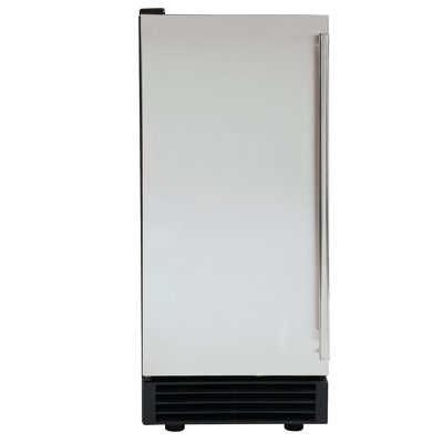 Maxx Ice Self-Contained Indoor Ice Machine, 15"W, 60 lbs, Energy Star, Black/Stainless Steel Door