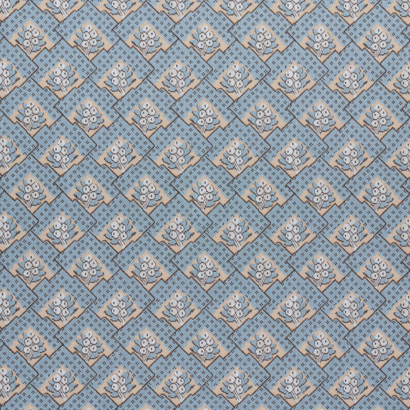 Tissu épinglé en soie Blair, Bleu Worcester