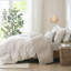 5 pièces pour chambre à coucher organique - lit d'édredon en coton naturel surdimensionné, naturel, double / grand