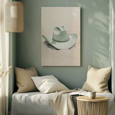 Toile tendue «Cowboy Essentials in Green II», 36 po x 24 po