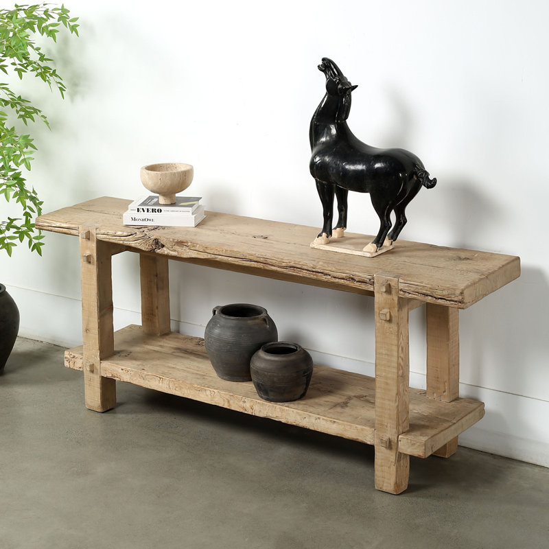 Rustic Vintage Sorrento Console Table Approx. 72x16x29H Weathered Natural