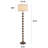 Dimmable Barbell Floor Lamp with Fabric Drum Shade & Remote Control