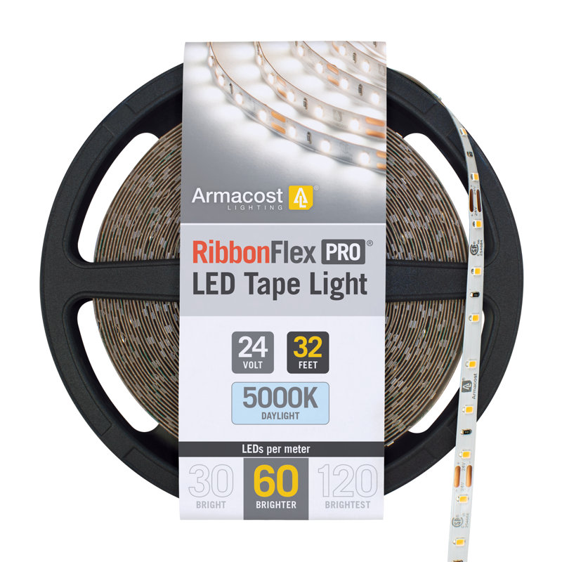 RibbonFlex Pro, 24 V, 5 000 K, 60 DEL / M, IP20, bande de lumière sous l'armoire 10 M