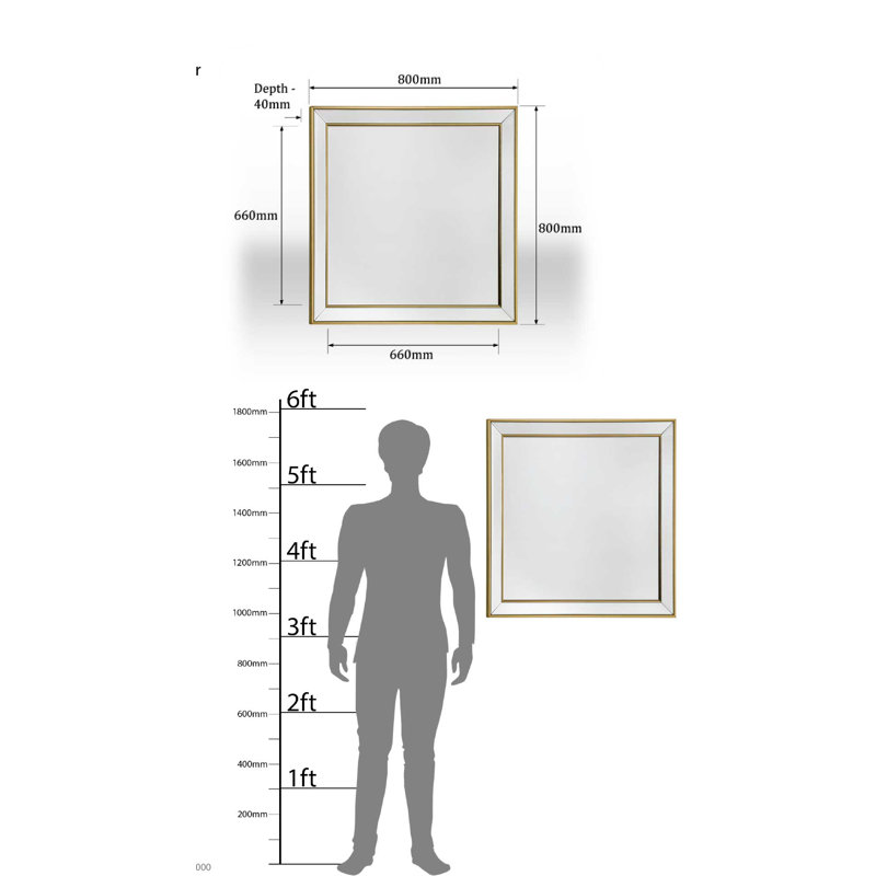 Mereworth Solid Wood Flat Wall Mirror