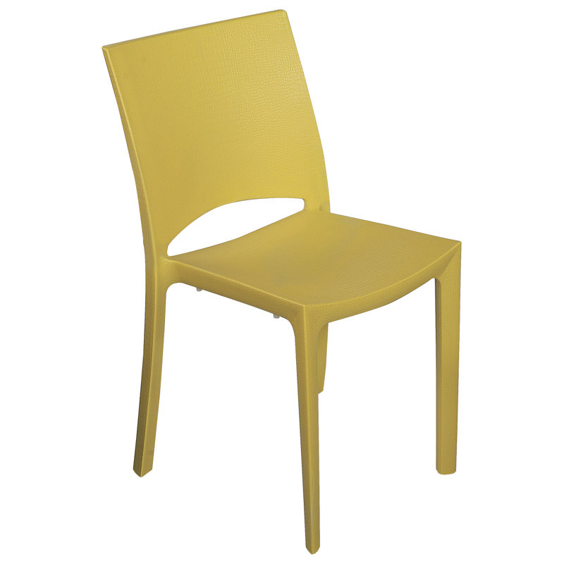 Chaise d'appoint d'extérieur Gurnam, Jaune