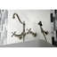 Kingston Brass Heritage Double-Handle Wall-Mount Bridge Kitchen Faucet-11272173-36945115