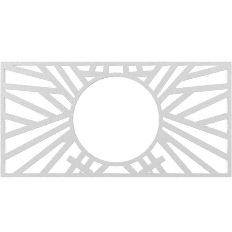Hoover Architectural Grade PVC Pierced Ceiling Medallion, 18"H x 36"W x 1" D, Unfinished