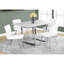 Table de salle à manger rectangulaire de 60 po en stratifié gris et métal