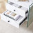 Double-drawer bedside table. The board surface is MDF with white grain sticker, and both sides are transparent tempered glass. The design is simple and elegant, with excellent storage functions.