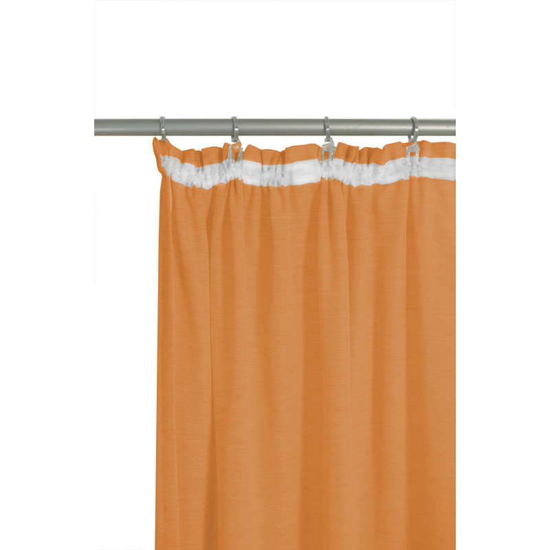 Peck Pencil Pleat Room Blackout Single Curtain, 142cm Width x 220cm Drop, Orange