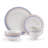 Mikasa Starburst Blue 32-Piece Porcelain Dinnerware Set, Service for 8