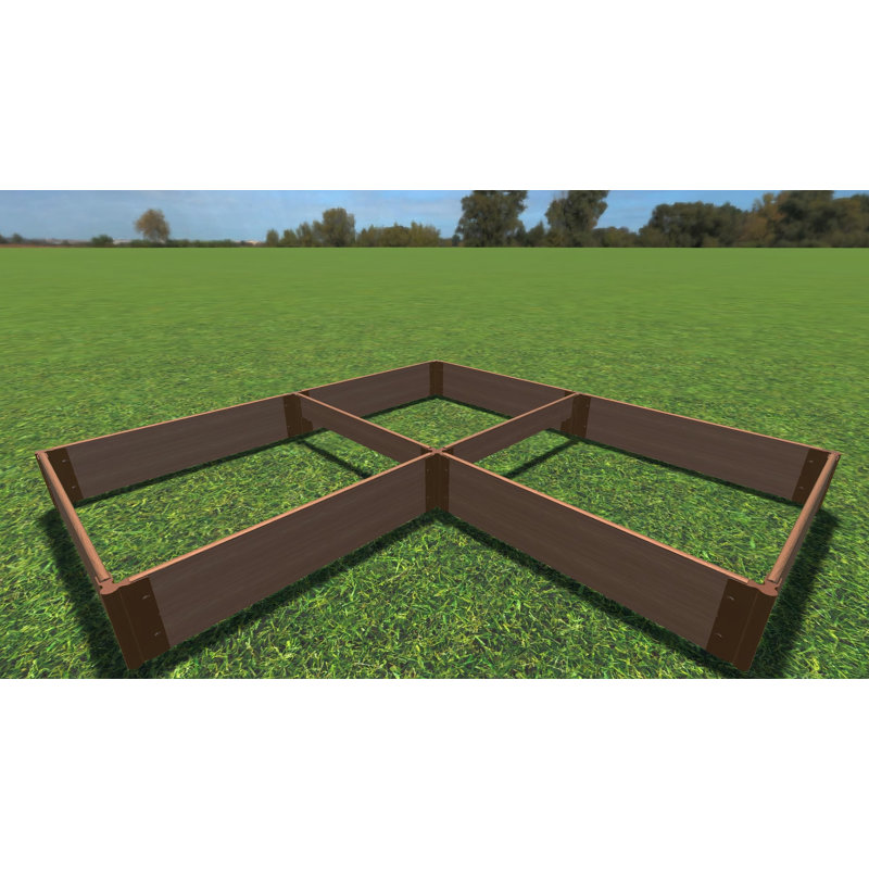 Raised Garden Bed, Classic Sienna, 11" H x 96" W x 96" D