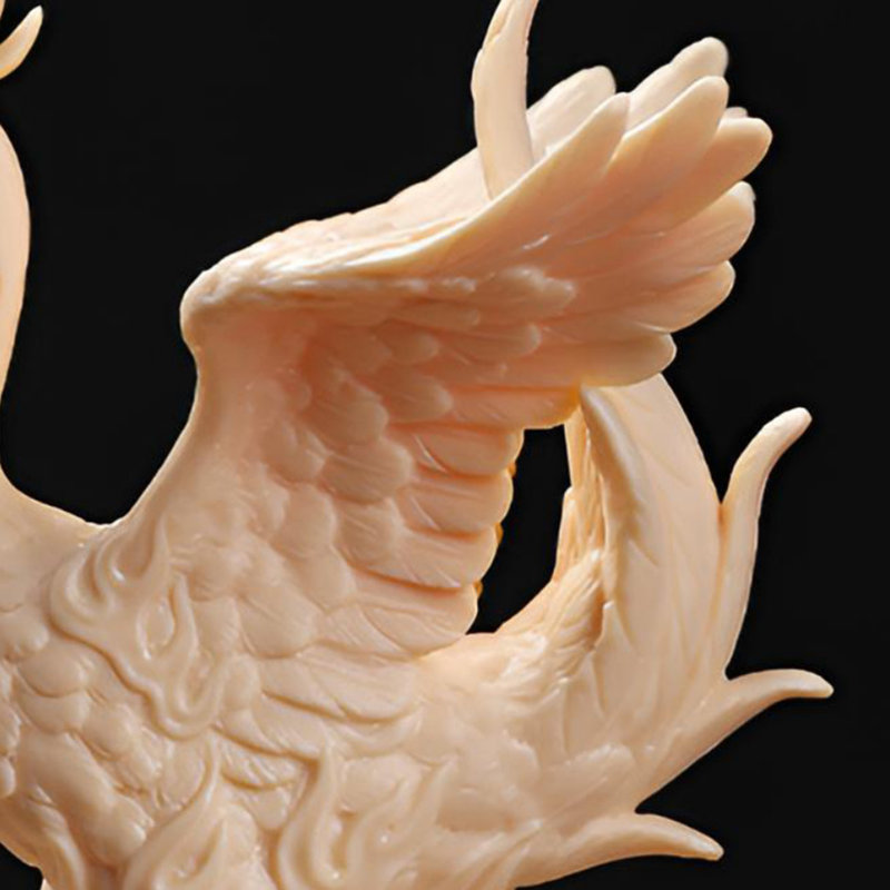 Mythique statue de vermillon - œuvre d'art en céramique exquise pour la décoration de la maison moderne