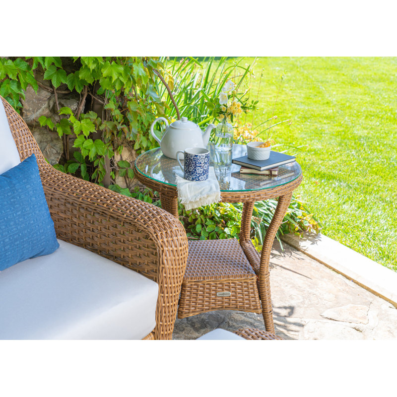 Sea Pines Glass Side Table, Mojave