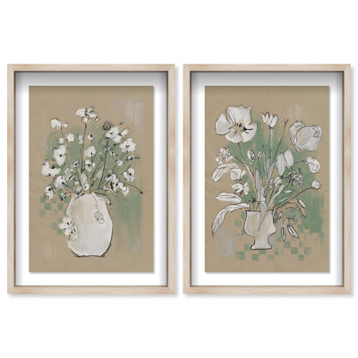 Spring Energy Set Shadowbox Floral & Botanical Print by Oliver Gal, Black Frame, 10 x 15