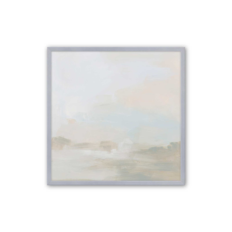 Impression Dawn's Soft Light II, H 13,75 po x l 13,75 po, Encadrement ouvert, chrome poli