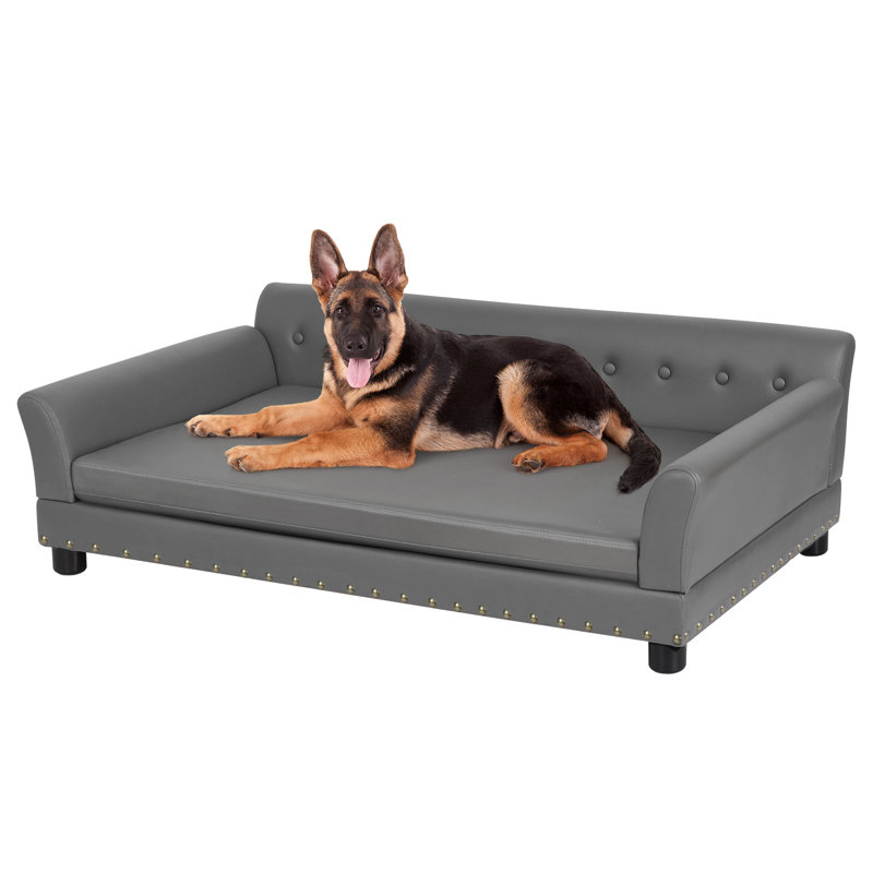 Orthopedic Leather Pet Bed, Large (47.20" W x 29" D x 16" H)