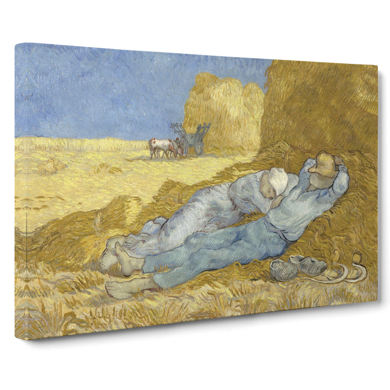 The Siesta by Vincent Van Gogh - Wrapped Canvas Painting, 35cm H x 50cm W x 3cm D