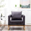 Chaise d'appoint Huron Gray - style contemporain avec revêtement en velours, structure en métal, carré et dossier rembourré pour un fauteuil confortable-121274359