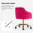 Adan Modern Velvet Task Chair with Wood Frame and Back-1441039676