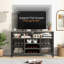55-Inch Buffet Sideboard With 8-Bottle Wine Racks And Wine Glass Holders-1419180261
