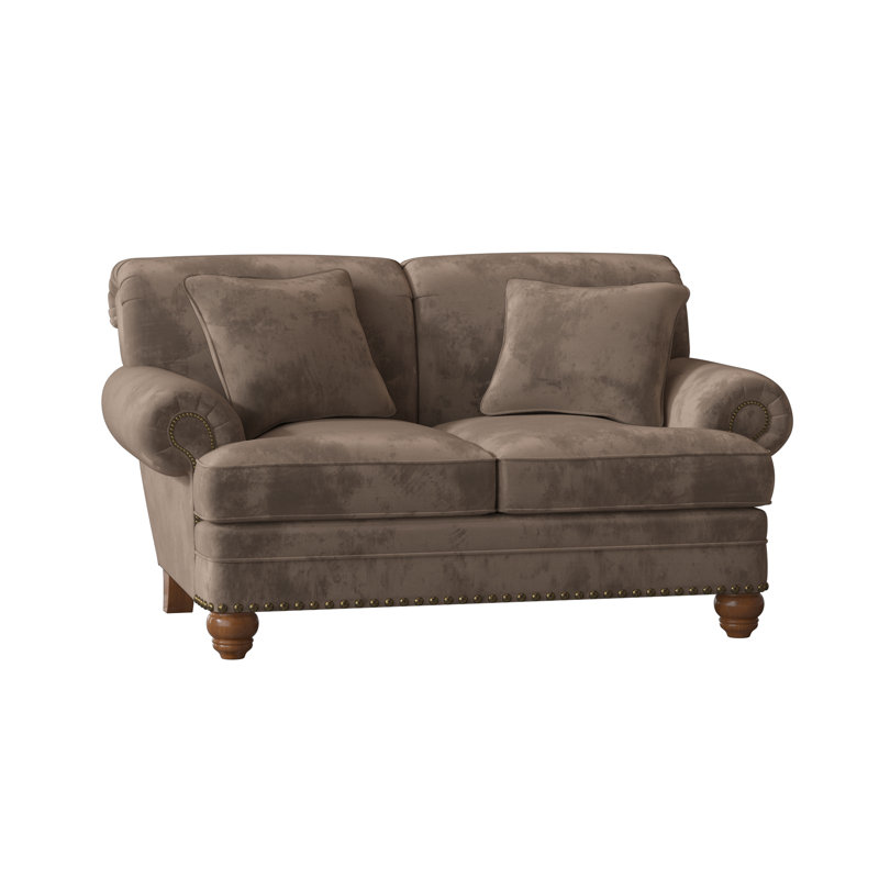 Spratt Loveseat, Macarena 41, Pecan, Light Brass