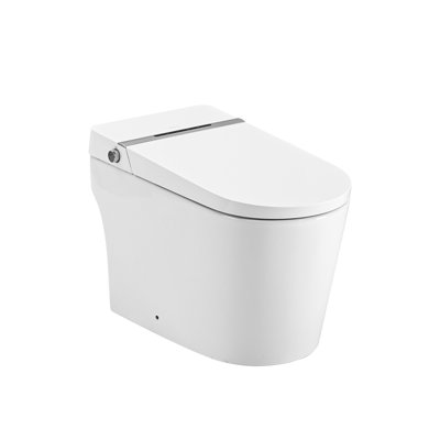 Smart Toilet Bidet With Night , Heated Seat, Self-cleaning Nozzle, Foot Sensor, Remote Control, Led Display Sensor Open Lid,