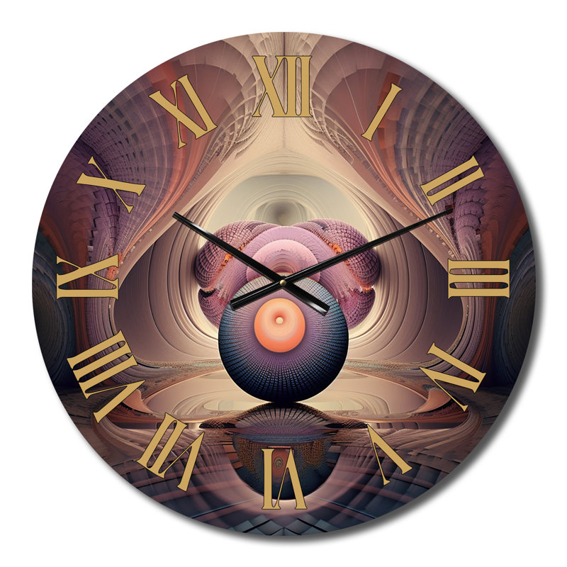 Horloge murale d'intérieur en métal Architecture of Mystical Imagination II, Moyenne