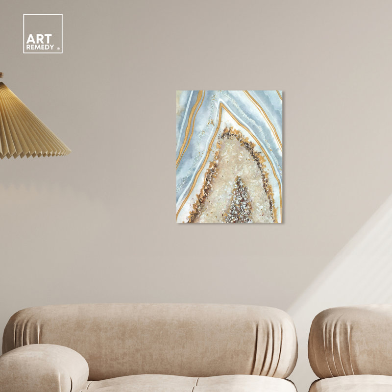 Gallery Wrapped Abstract Geode Canvas Wall Art, 16" x 20"