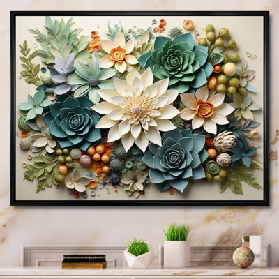 Plantes vertes succulentes sereines - Art mural