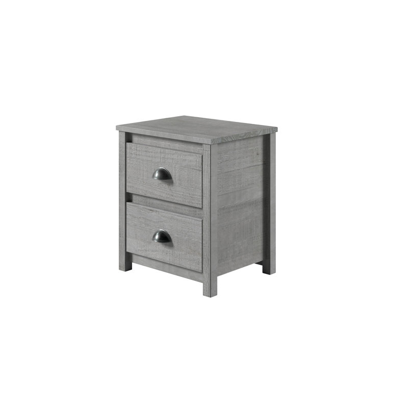 Arranda 20'' W Solid Wood Nightstand, Driftwood Gray