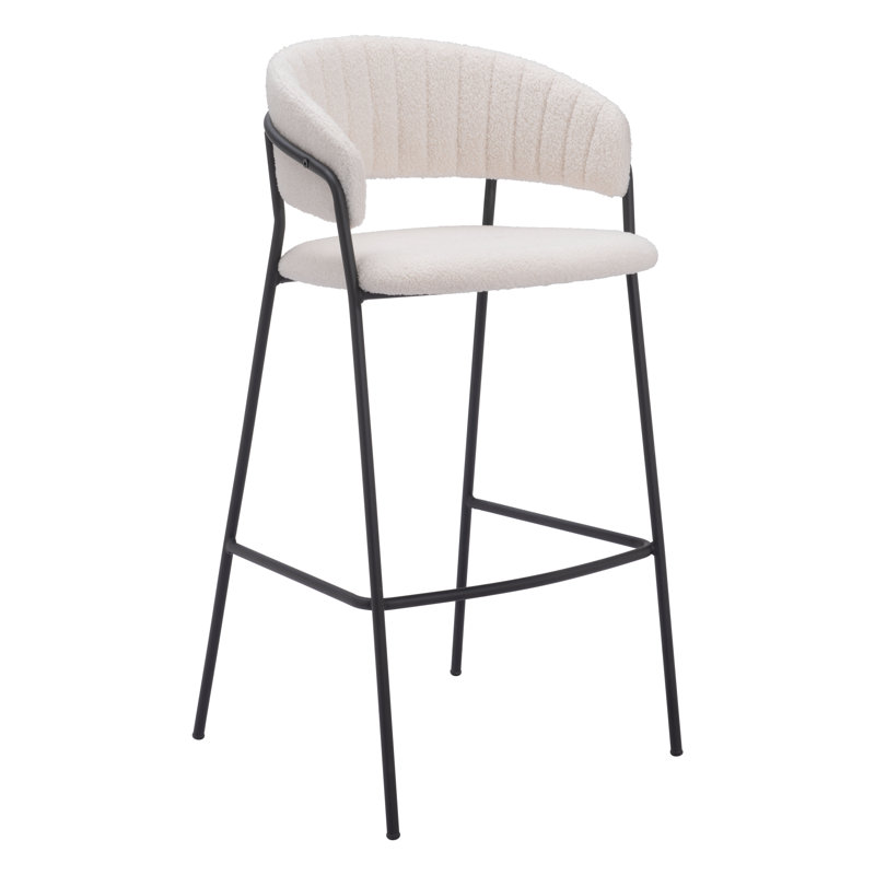Ensemble de 2 tabourets Katriel crème, Crème