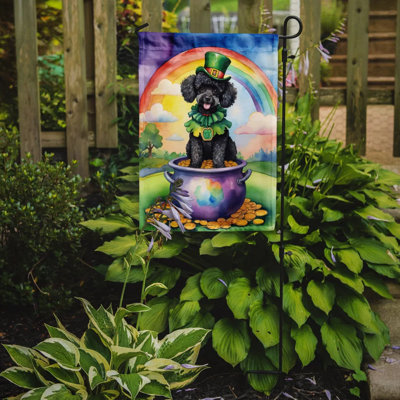Saint Bernard St Patrick's Day Garden Flag, Double-sided Yard Banner For Mailbox, Patio, Or Garden Decoration, Weather-resistant Outdoor Flag, Multicolor