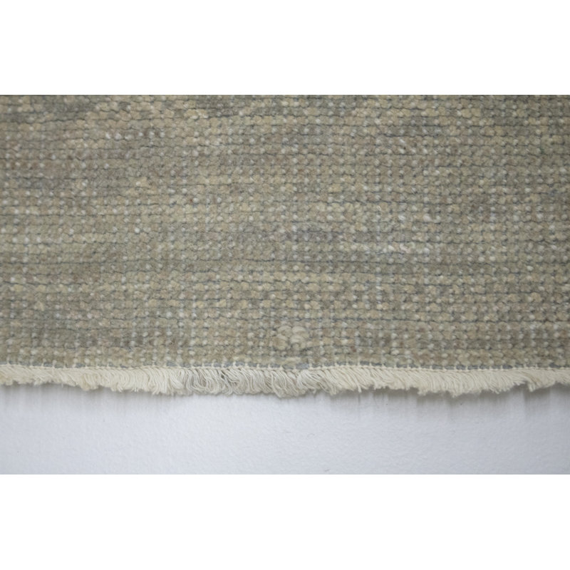Tapis gris en laine noué à la main Chakraborty