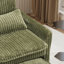 Chaise d'appoint convertible rembourrée en velours côtelé-1488344168