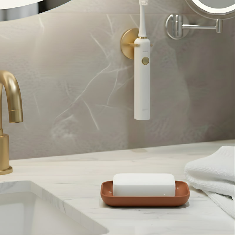 Alabaster Soap Dish, Copper (Brown)