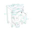 Meuble-lavabo avec lavabo, tiroir rabattable et tablette réglable-906677468