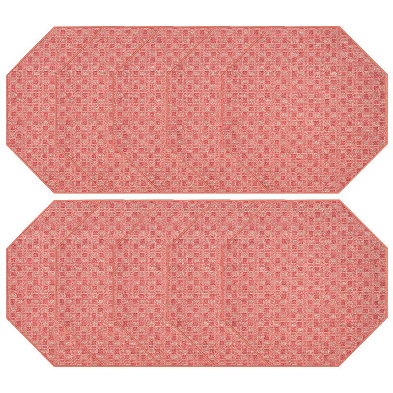 Ensemble de tapis intérieur / extérieur en polyester touffeté à la machine Komm, Octogone 3 pi