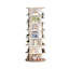 Étagère à chaussures rotative à 7 niveaux, présentoir à chaussures pivotantes, carrousel rond de rangement pour chaussures 360, organisation de placard à chaussures à rotation verticale (BLANC)