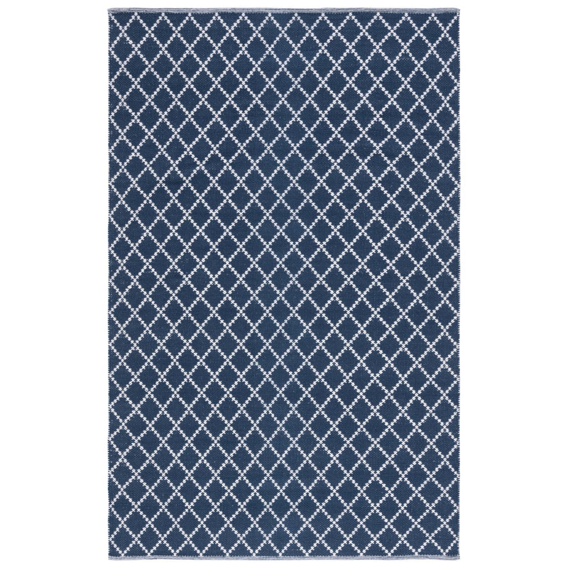 Breckenridge Flat Weave Cotton Geometric Rug, Rectangle 5' x 8'